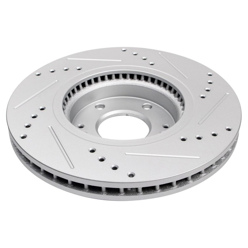 TRQ Front Ceramic Brake Pad and Performance Rotor Kit w/Fluids for Santa Fe gallery
