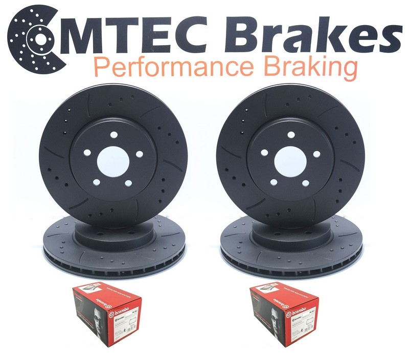 Focus ST225 Front Rear Mtec Black Edition Brake Disc Brembo Drilled Grooved
