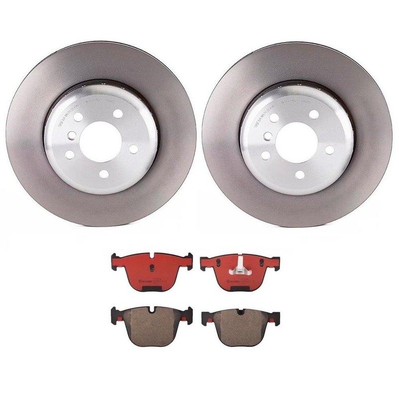 Brembo Rear Brake Kit 345mm Composite Rotors Ceramic Pad Set For BMW F01 F02 F07