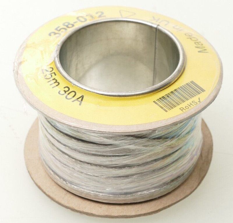 RS PRO 25m Braided Copper Cable 1.7mm 30A