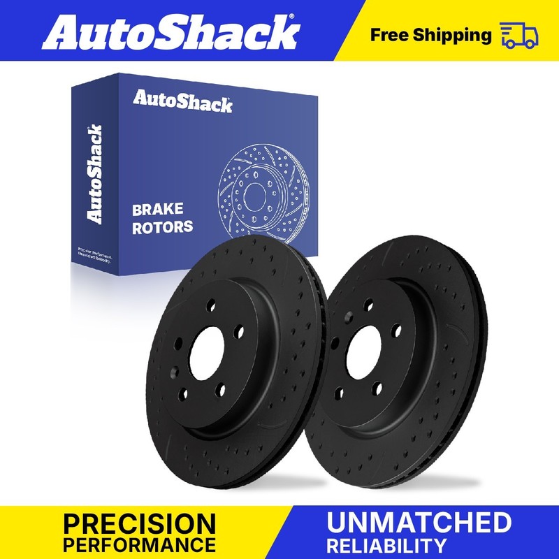 Rear Drilled Slotted Brake Rotors Pair for Chevy Malibu Impala Buick Regal