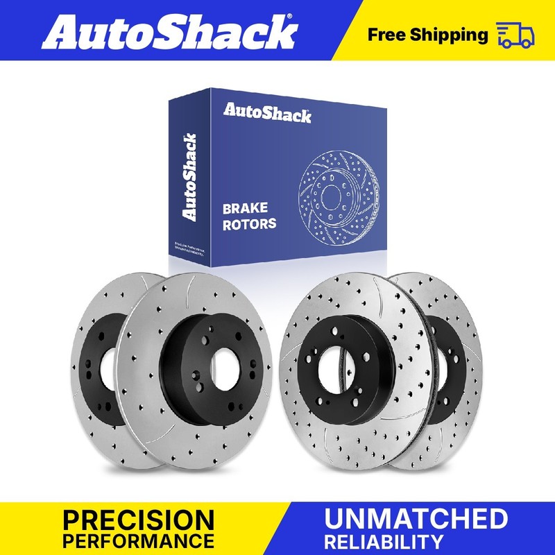 Front Rear Drilled Slotted Brake Rotors for 1997-2001 Acura Integra