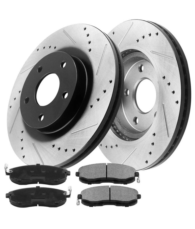 Front Drilled Slotted Rotors & Ceramic Pads Kit Jeep Grand Cherokee 350mm