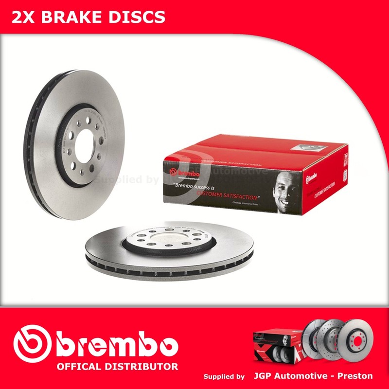2X Genuine Brembo 288mm Front Vented Brake Discs – A1 Golf Bora Polo Octavia