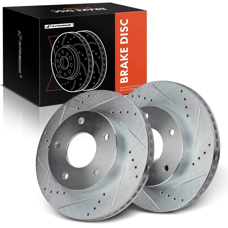 A-Premium Front Drilled Brake Rotor for Chevy Blazer S10 Buick Cadillac GMC Olds