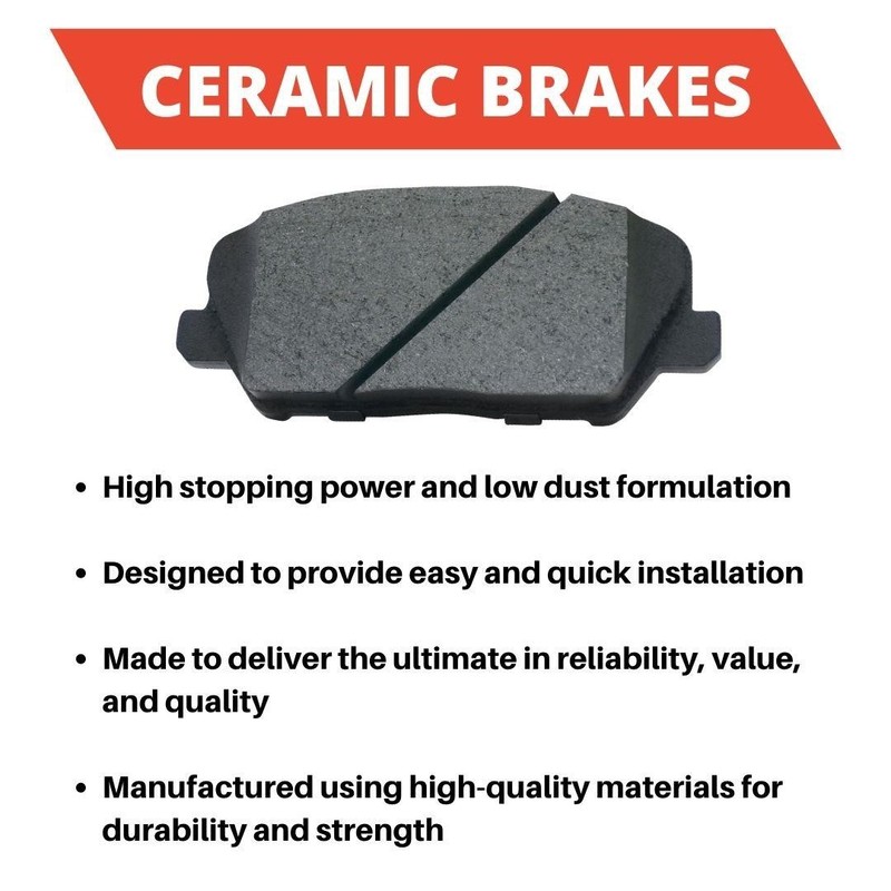 Ceramic Front & Rear Pads & Coated Rotors FOR 2007-2014 SIERRA YUKON & YUKON XL gallery