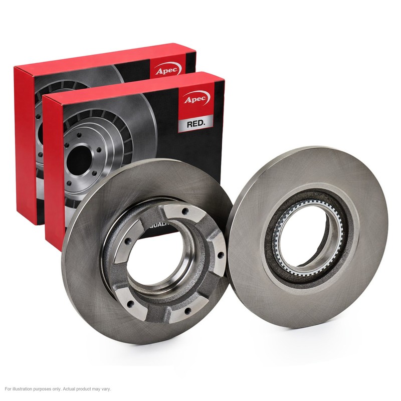 2X APEC Rear Brake Discs for FORD TRANSIT Bus 2006-14 280mm Solid DSK2426