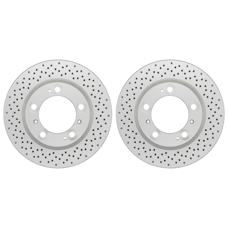 Bosch QuietCast Pair Set of Rear Disc Brake Rotors for Boxster Cayman 3.2 3.4 H6