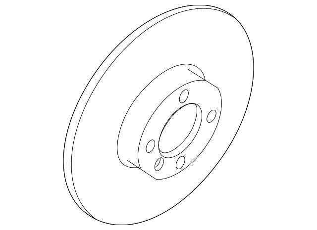 Genuine Volkswagen Disc Brake Rotor Front 1J0-615-301-M
