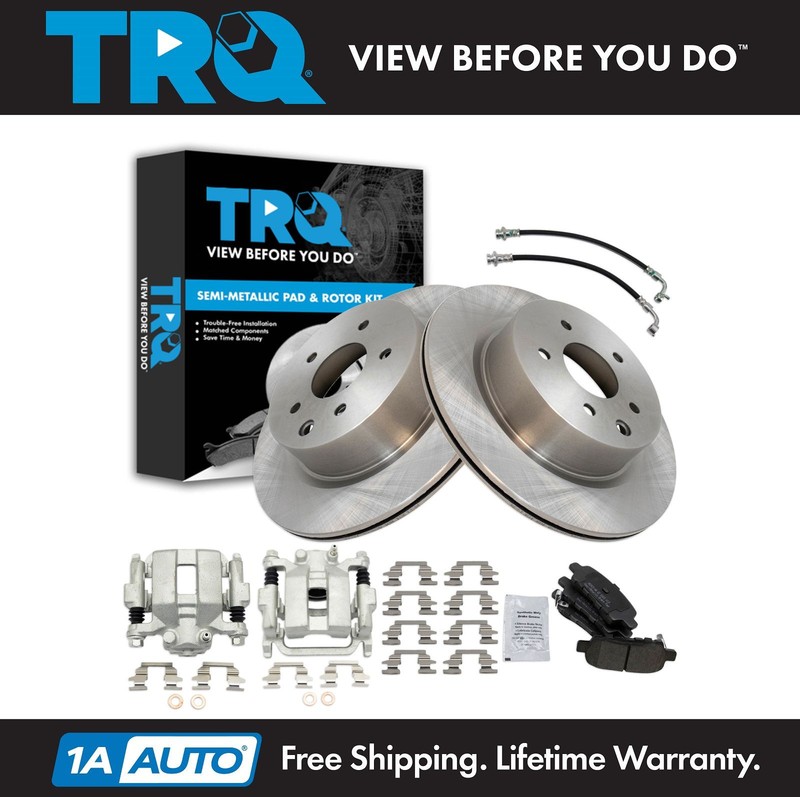 TRQ Brake Pad & Rotor Kit Semi-Metallic Fits INFINITI Nissan