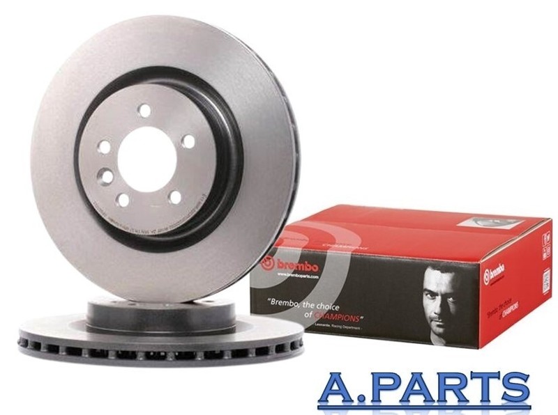 BREMBO 2X BRAKE DISCS VENTED 356mm REAR AXLE AUDI A6 C7 4G A7 4G A8 4H