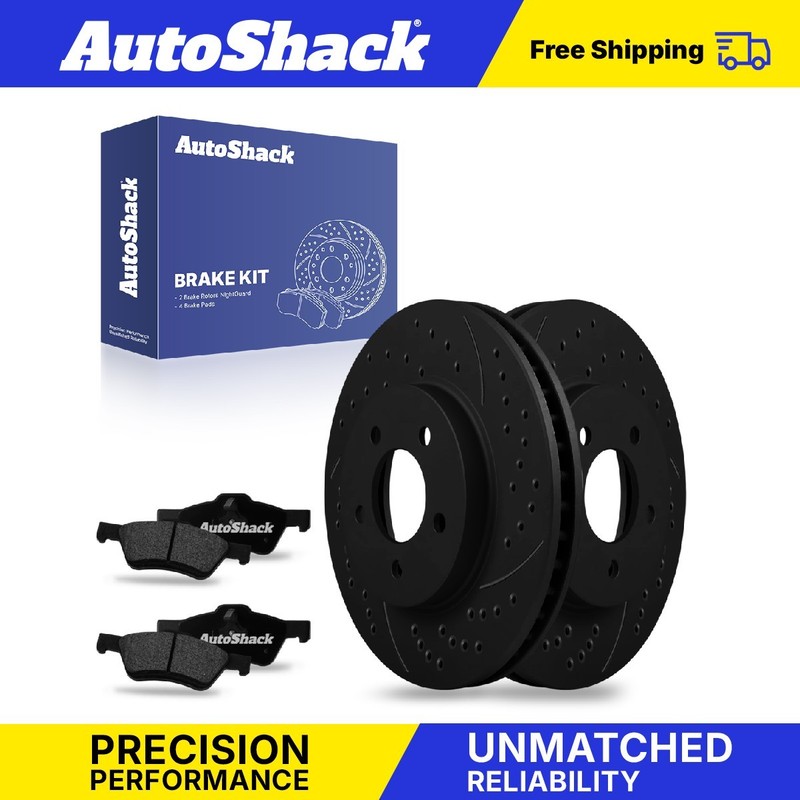 Front Drilled Slotted Brake Rotors Ceramic Pads for 2005-2010 Ford Escape