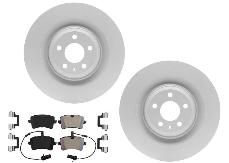 356MM Rear Coated Disc Brake Rotors & Pads for Audi A8 2011 2012 2015 2017 2018