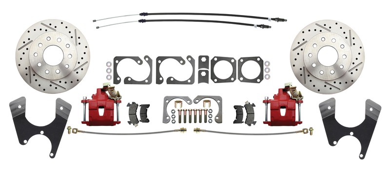 1970-74 Camaro Rear Disc Brake Conversion, RED Calipers Staggered Shocks gallery