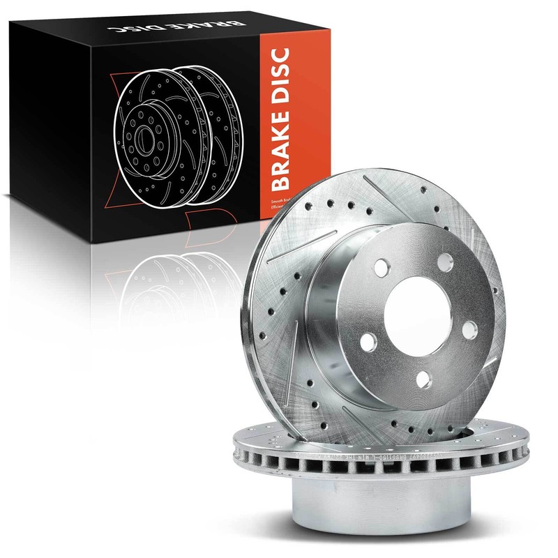 Front Drilled Brake Rotors for Jeep Cherokee 1990-1999 Wrangler Comanche 280mm gallery