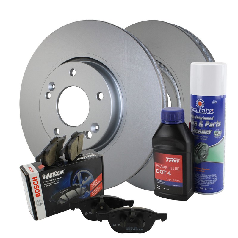 Front Brake Kit 300mm Rotors Bosch QuietCast Ceramic Pads For Sonata Optima FWD