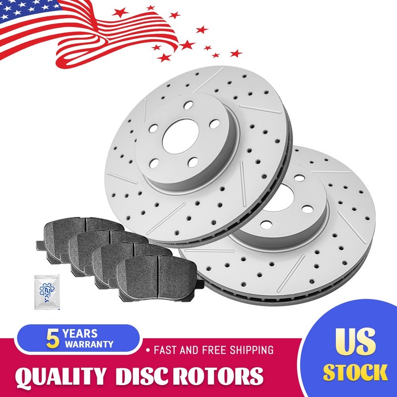 Front Brake Rotors Ceramic Pads for 2003-2008 Toyota Corolla Matrix Pontiac Vibe