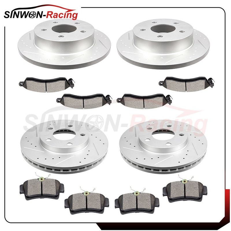 Front Rear Ceramic Brake Pads And Rotors Kit For Ford Mustang GT 1995-2003