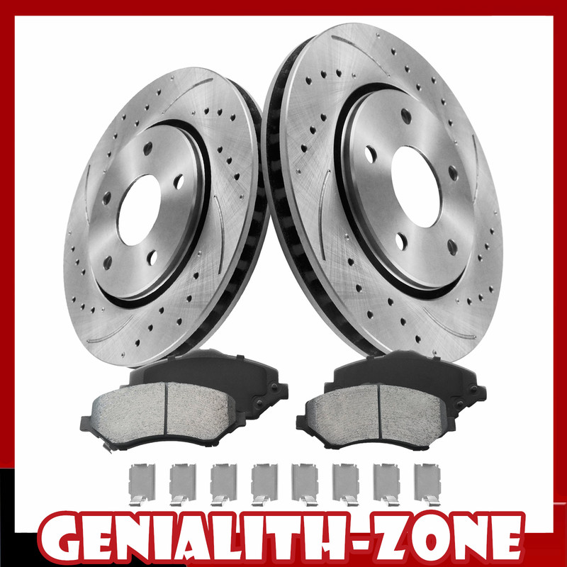 Front Brake Rotors & Ceramic Pads Kit for Town & Country 2008-2016 5 Lug 302mm~