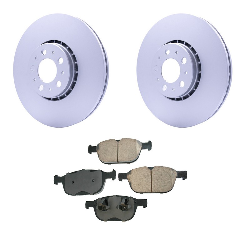 Hella Front Rotors Akebono EURO Ceramic Disc Brake Pads Kit For XC90 SUV 03-14