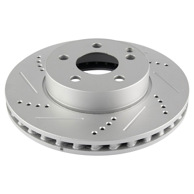 Front Performance Drilled & Slotted Brake Rotor & Posi Ceramic Pad Set New gallery