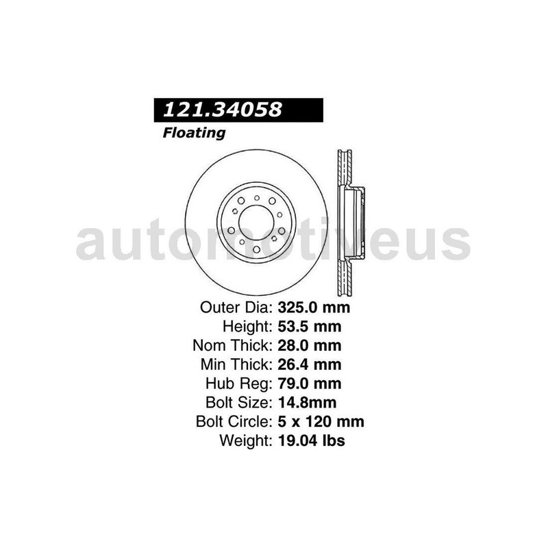 Front Left Front Right Disc Brake Rotor 2 X C-Tek For BMW 2001-2006 gallery