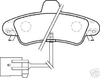 MINTEX REAR BRAKE PADS- FORD COUGAR WITH WARNING WIRES