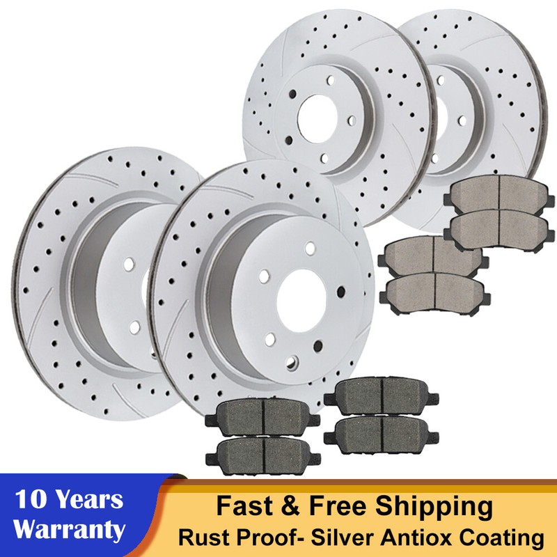 Front+Rear Brake Rotors + Ceramic Pad for 2009 2010 2011 2016-2019 Nissan Maxima