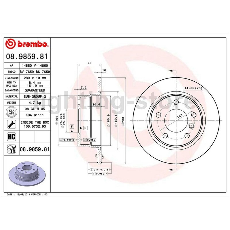 6 Brembo Disc Brake Pad Set Disc Brake Rotor Front Rear For Z4 2003-2005 BMW gallery