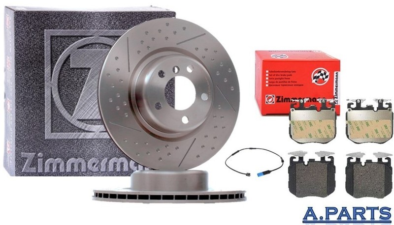 Zimmermann Brake Set WK 374mm DRILLED SLOTTED FRONT BMW 3 SERIES G20 G28 G21