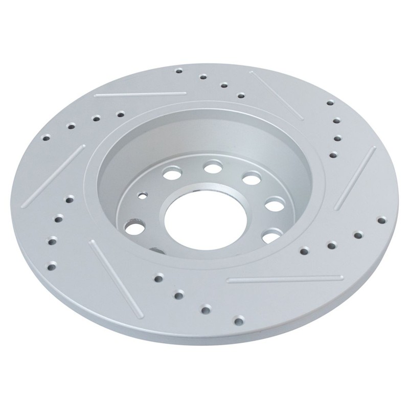TRQ Rear Ceramic Brake Pad & Performance Rotor Set for VW Eos Passat GTI Jetta gallery