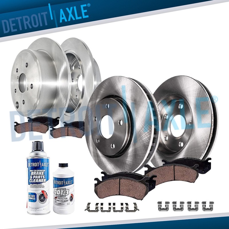 Front and Rear Disc Brake Rotors Ceramic Brake Pads Kit for 2015 2016 Subaru WRX
