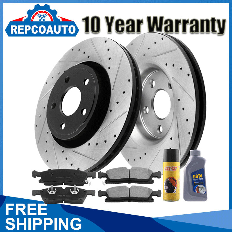 260mm Rear Black E coating Brake Rotors + Brake Pads for 2003-2007 Honda Accord