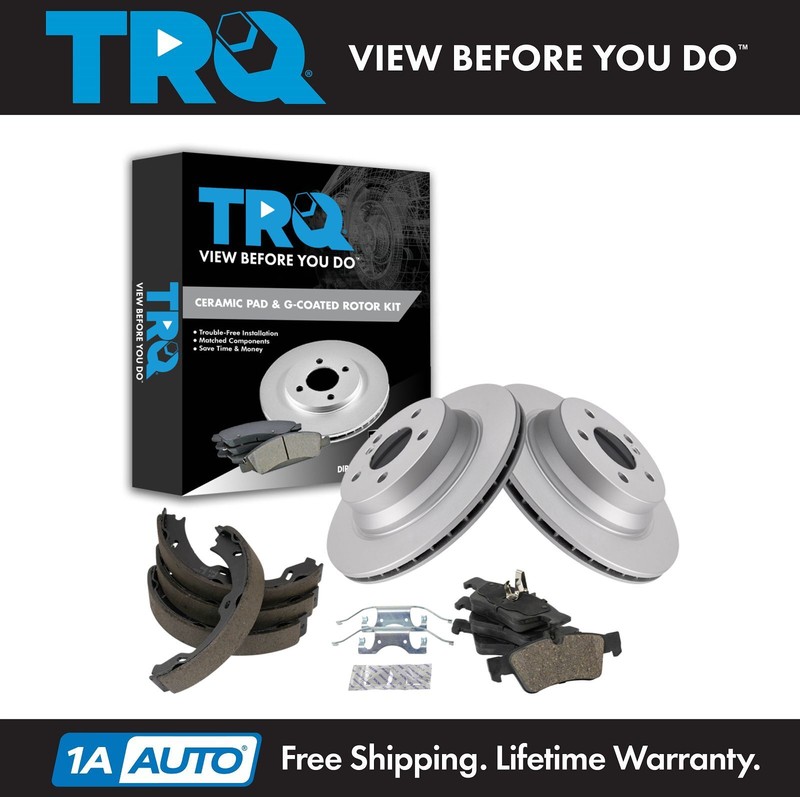 TRQ Rear Brake Pad & Rotor Kit Fits 2003-2009 Mercedes-Benz