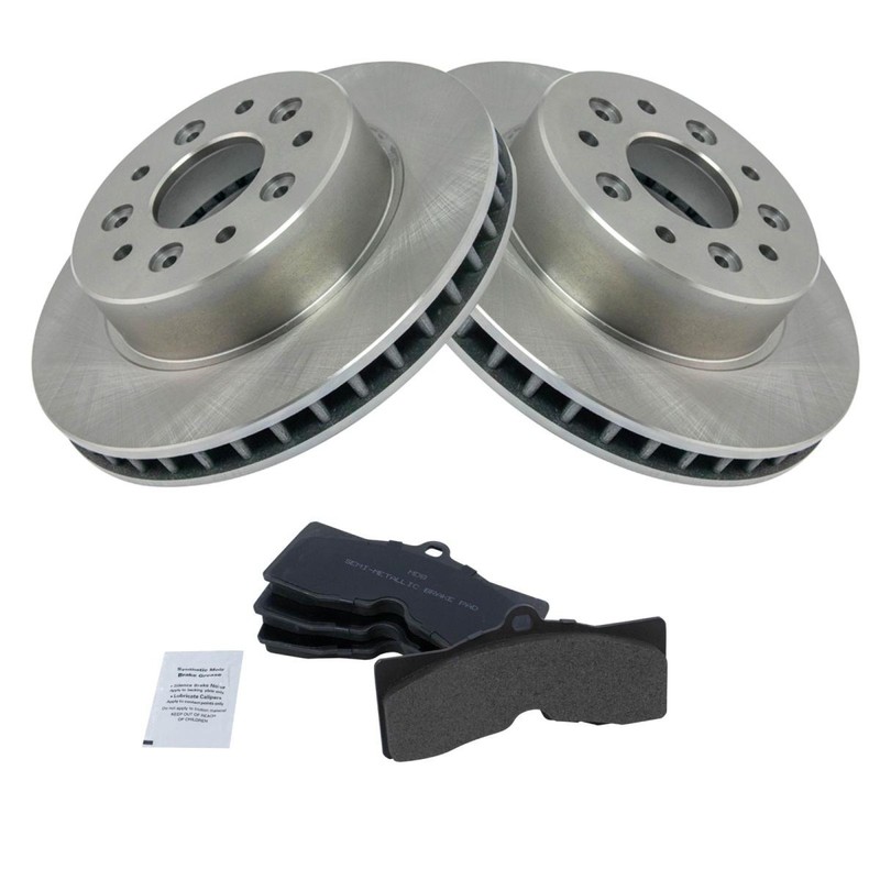 TRQ Front Metallic Disc Brake Pad & Rotor Kit for 65-82 Chevy Corvette gallery