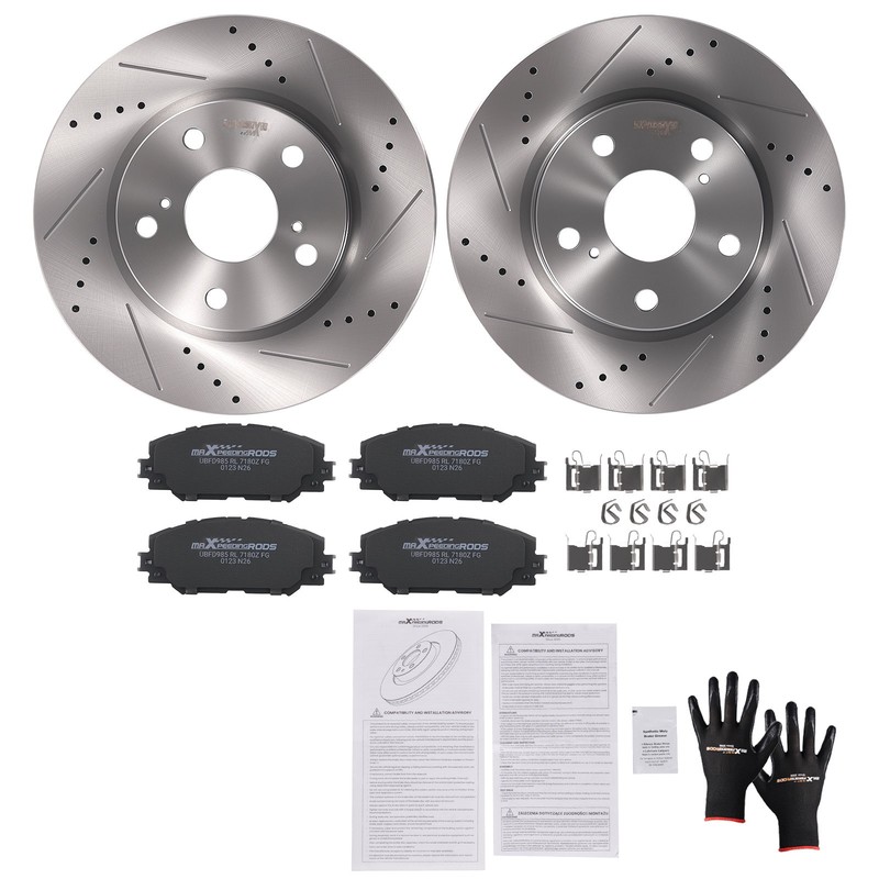Front Brake Rotors and Pads Kit for Lexus HS250h 2010-12 Toyota Prius V 2012-17 gallery