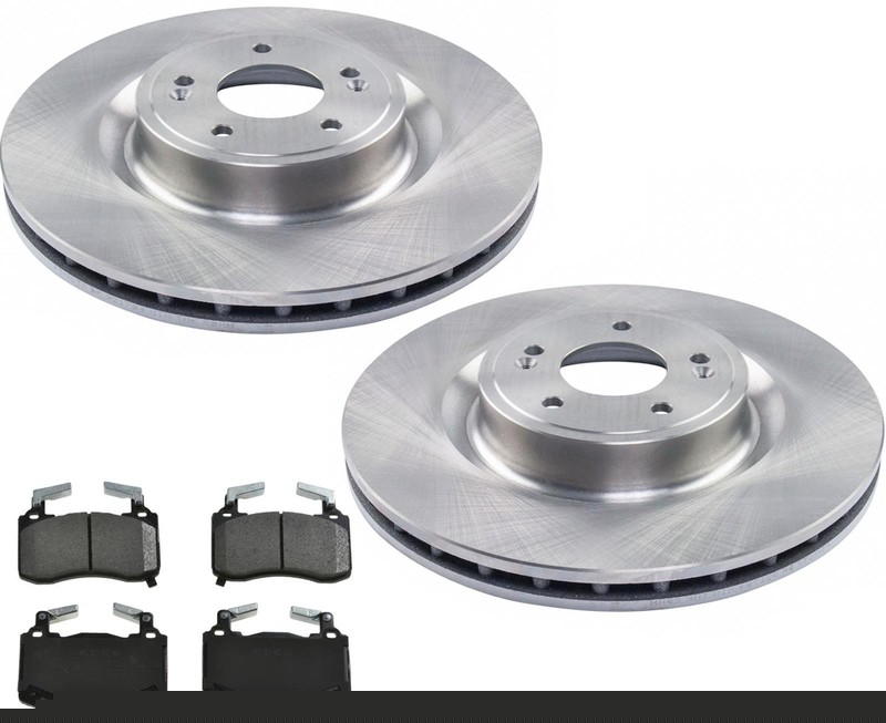 Front 350MM Brake Rotors & Ceramic Brake Pad For G70 19-2022 W/ Brembo Braking