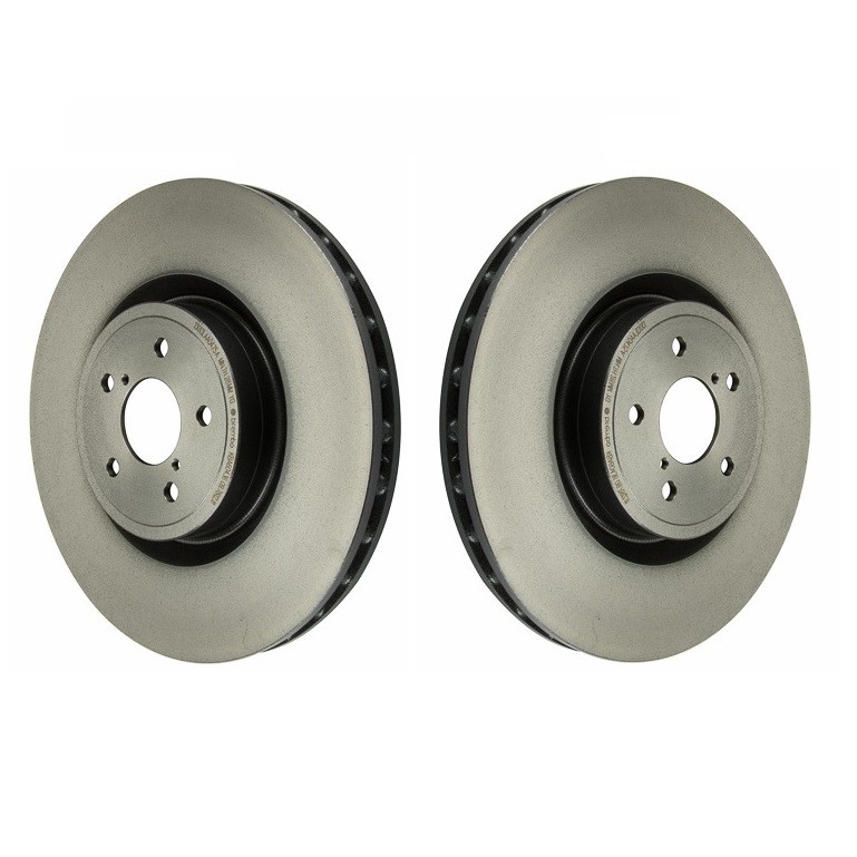 Pair Set of 2 Front PVT Coated Disc Brake Rotors Brembo for BRZ Impreza WRX STI