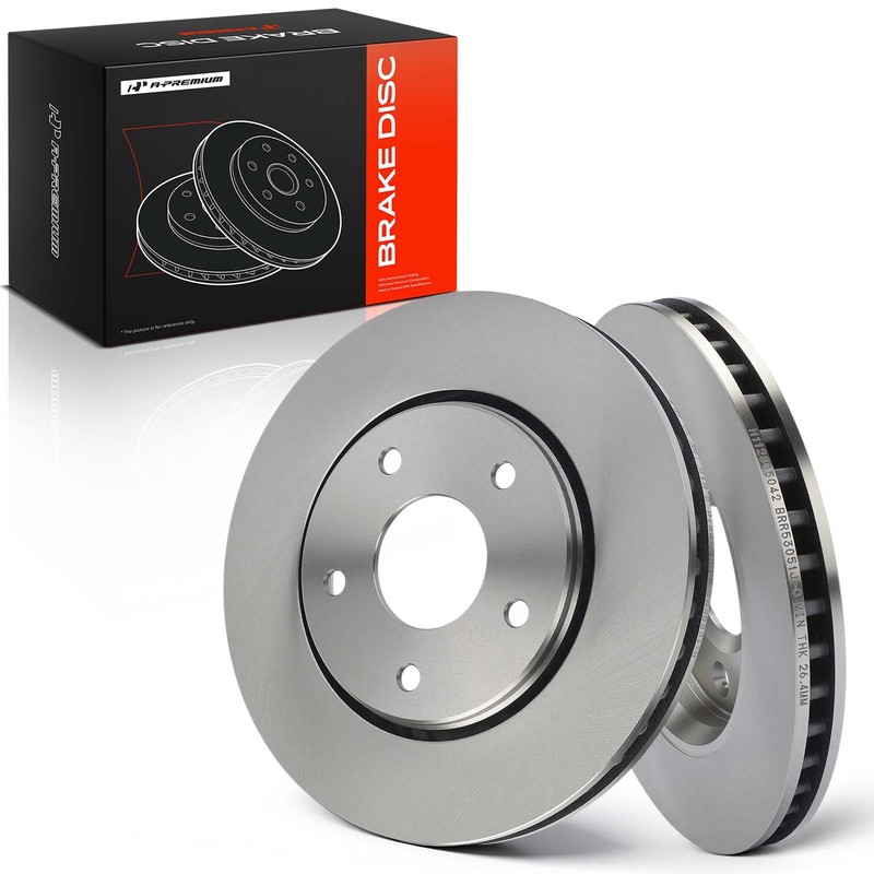 A-Premium Front Disc Brake Rotors for Chrysler Town & Country 2008-2016 Journey