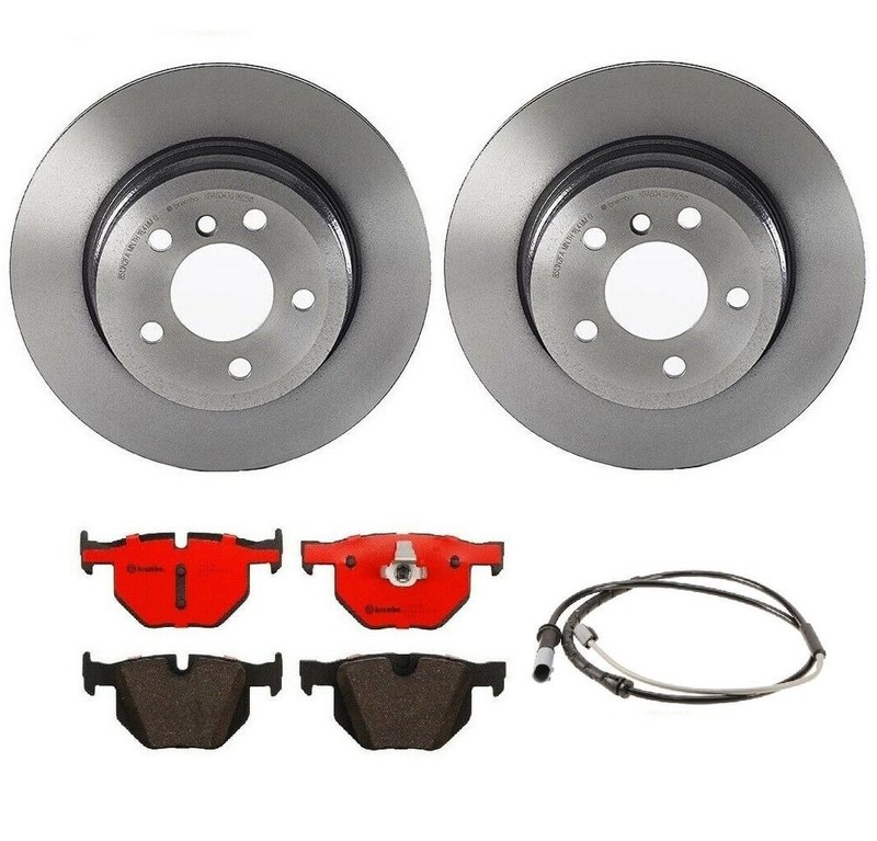 Brembo Rear Brake Kit Ceramic Pads Sensor & Disc Rotors For BMW E70 E71 F15 F16