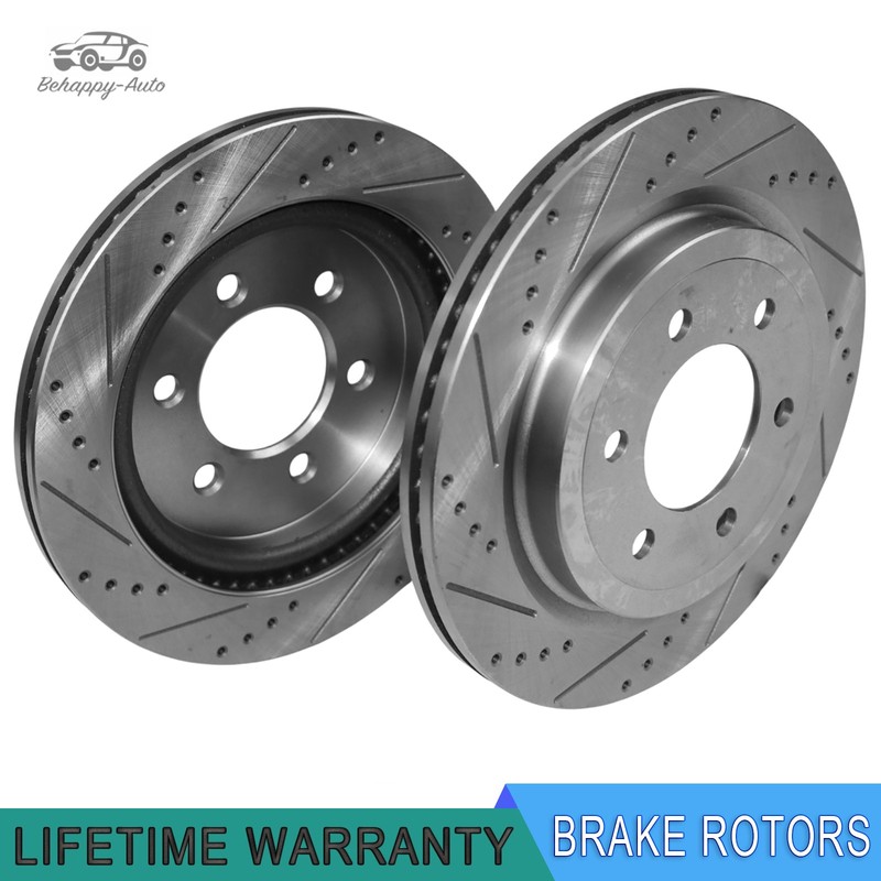 Drilled Brake Rotor for Ford Expedition 18-21 F-150 Lincoln Navigator Rear Pair