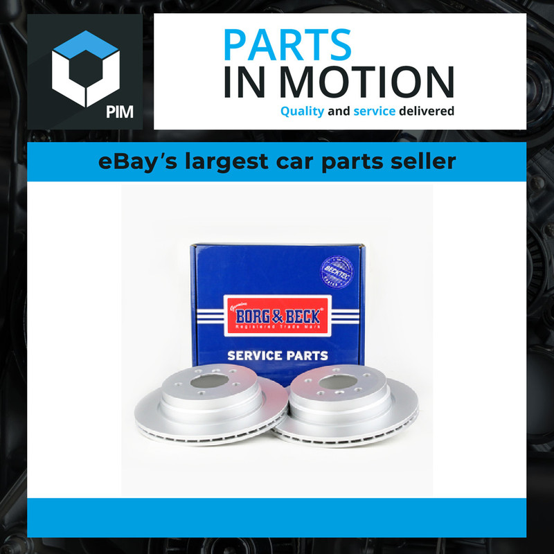 2x Brake Discs Pair Vented fits BMW 325 3.0 Rear 06 to 13 N53B30A 300mm Set B&B