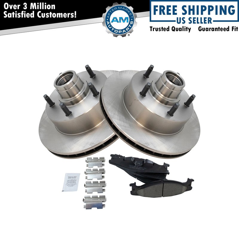 Premium Posi Ceramic Brake Pad & Rotor Front Set for Ford F150 E150
