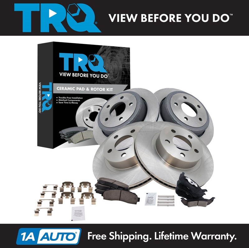 TRQ Brake Pad & Rotor Kit Ceramic Fits 2010-2011 Ford Ranger
