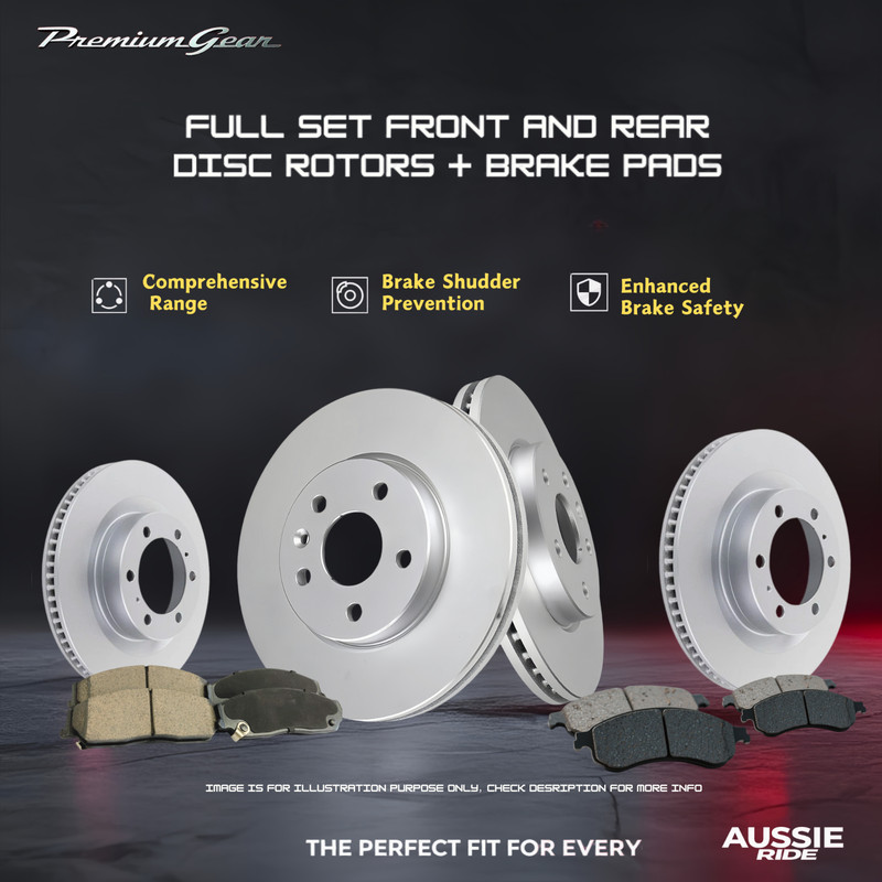 Full set Front & Rear Disc Rotor+Brake Pads for BMW 1 Series E82 E88 2006-2015