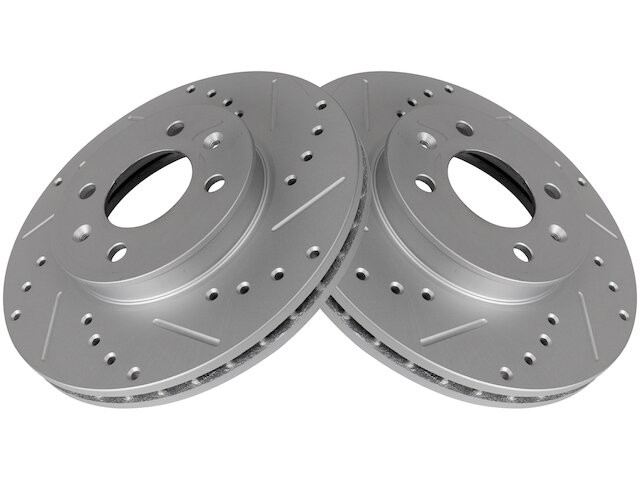 Front TRQ 2 Piece Brake Rotor Set Brake Rotor Set fits Kia Rio 2005-2011 49SNDR