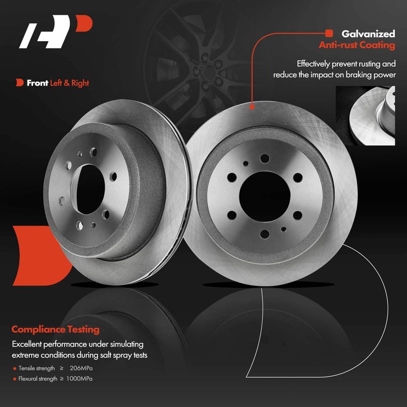 Rear Disc Brake Rotor & Pads + Brake Caliper for Ford F-150 2004-2011 Lincoln gallery