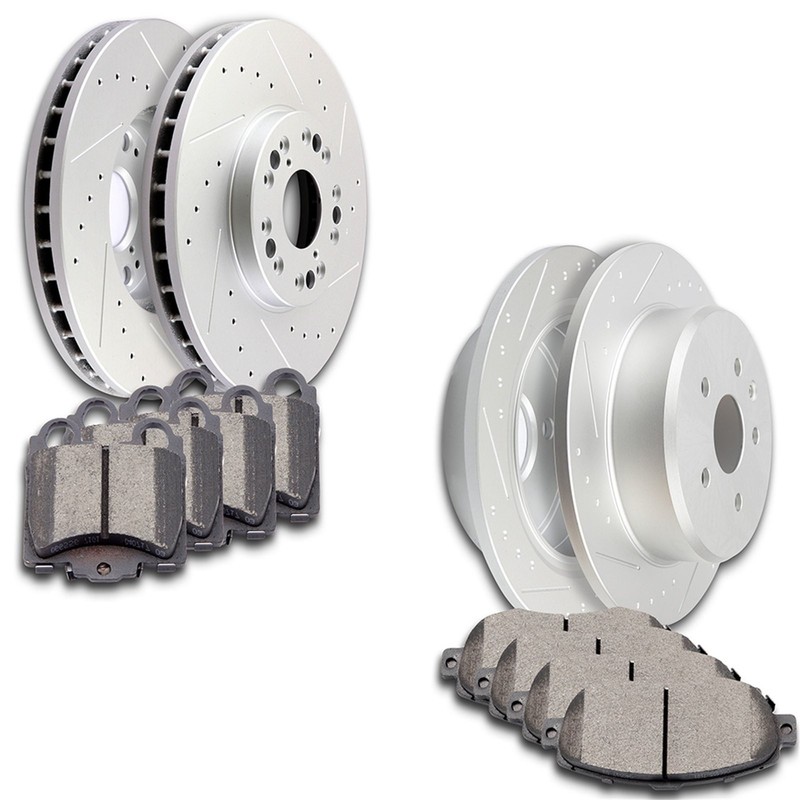 Ceramic Brake Pads And Rotors Front Rear For Lexus GS300 GS430 IS300 Drilled