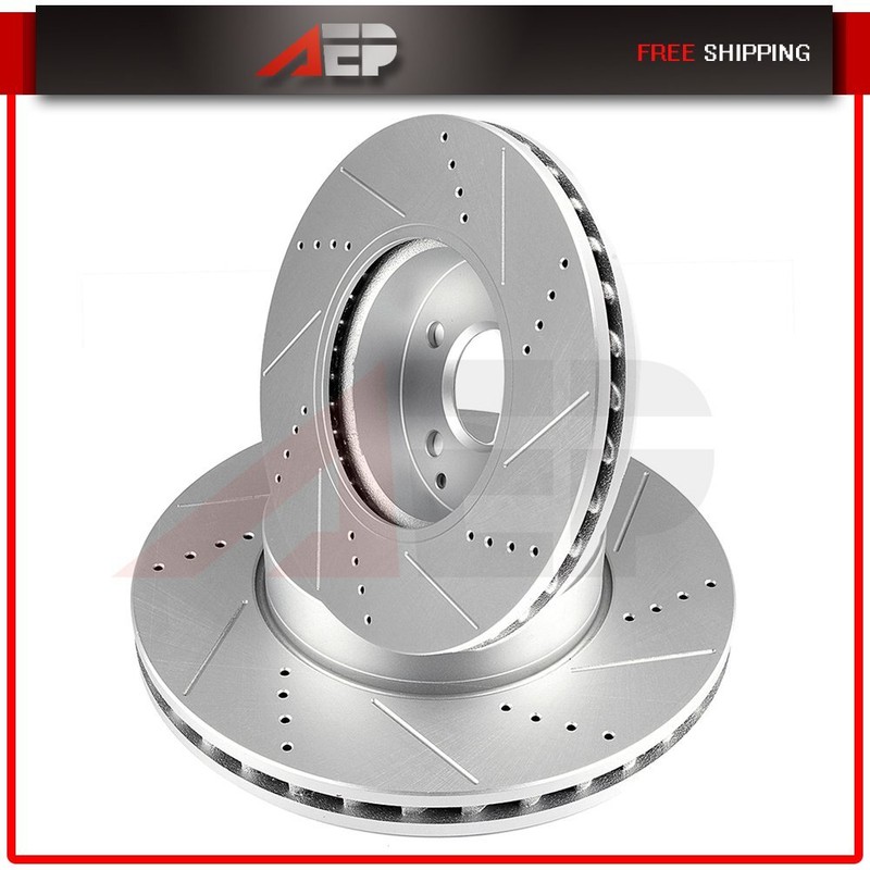 2 * Front Drilled Disc Brake Rotors For Mercedes-Benz C250 2012-15 C300 08-2012