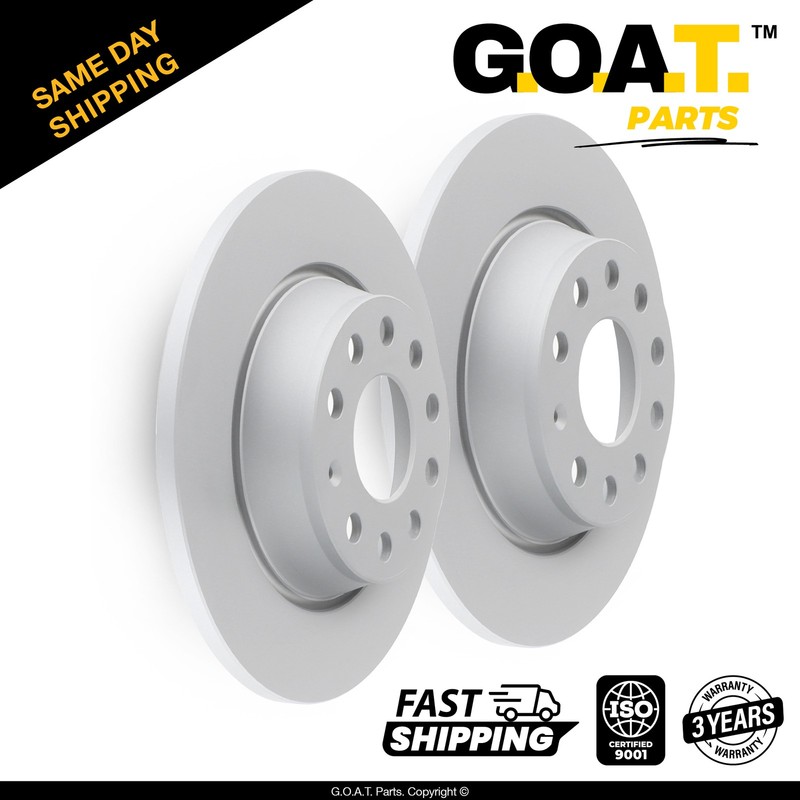Rear Brake Rotors Set for 06-09 Audi A3 06-10 Seat Leon 05-10 VW Bora 11.1 in